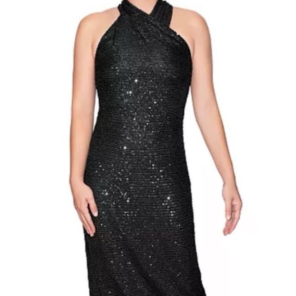 NEW RACHEL ROY full lenghHalter Dress perfect for weddings black tie events